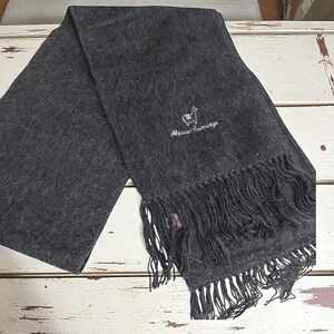 Alpaca Camargo Gray Fringe Scarf Soft Warm Wool Blend Knit‎ Wrap